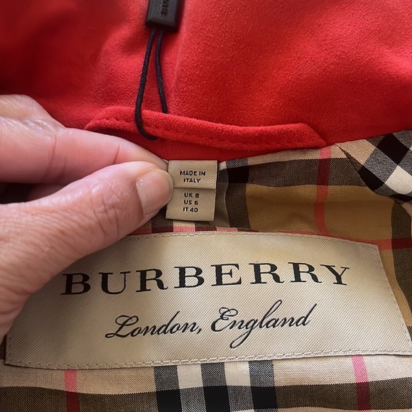 Burberry Suede Jacket. Size 6 US. New! - Picture 7 of 9